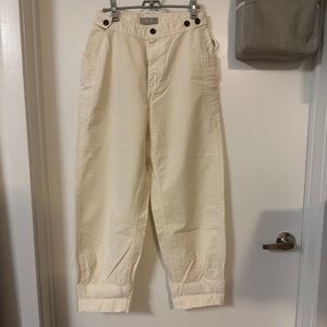 Everlane fatigue cotton barrel pants white